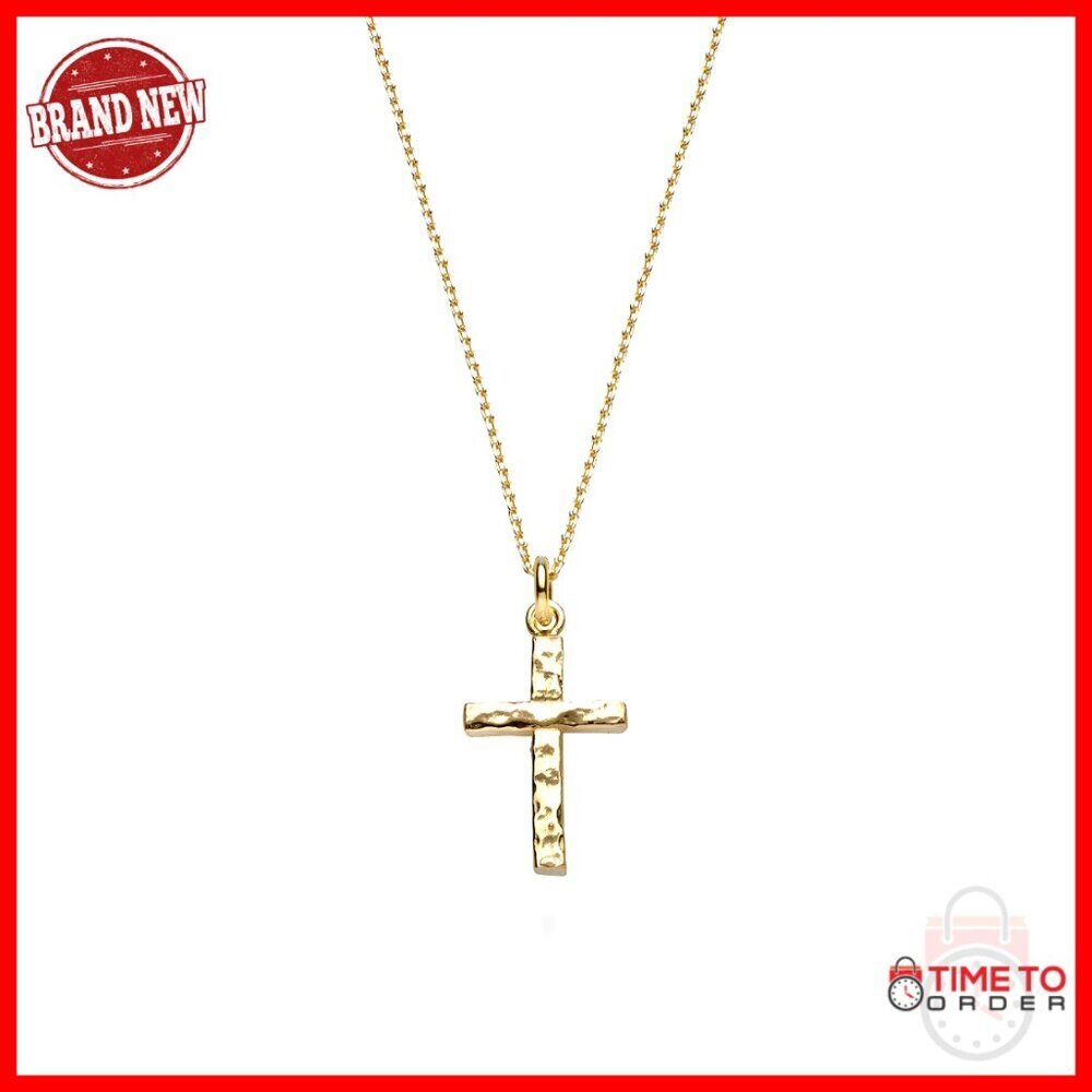 Sterling Silver Cross Pendant Necklace 18 Inch Italian Made